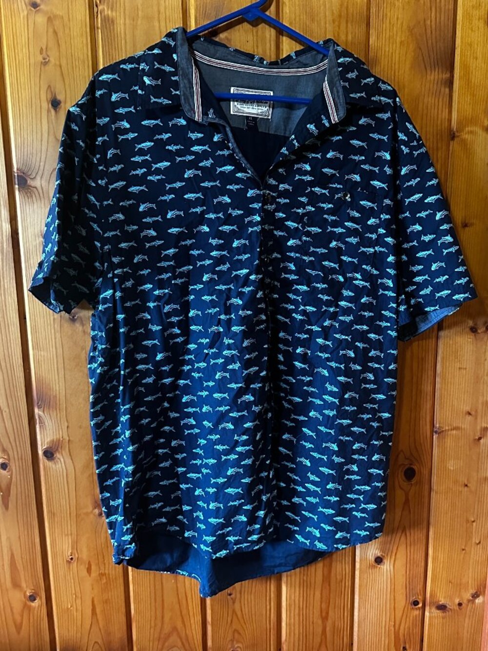 Flag & Anthem Men's XL Button Down - Fish Themed